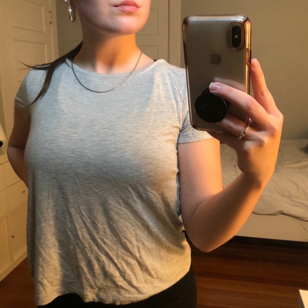 AERIE LIGHT GRAY TEE